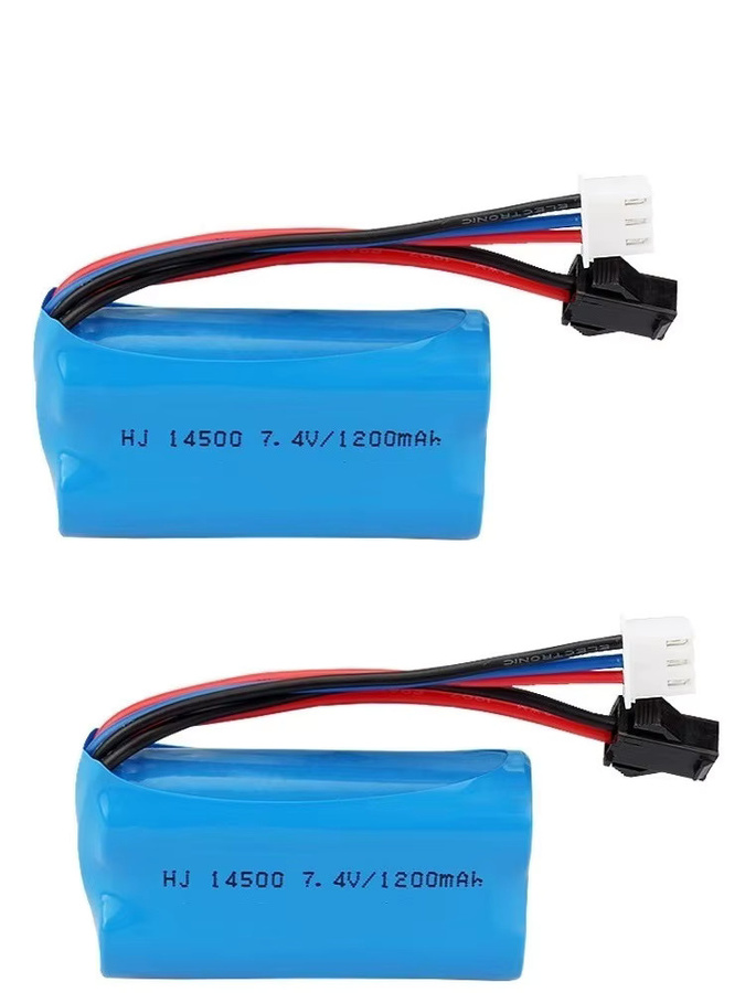 TERFPV Lipo Akku 7,4 V 1200mAh 14500 SM Blau für elektrische Spielzeug Wasserpistolen und RC Fahrzeuge - Bild 3