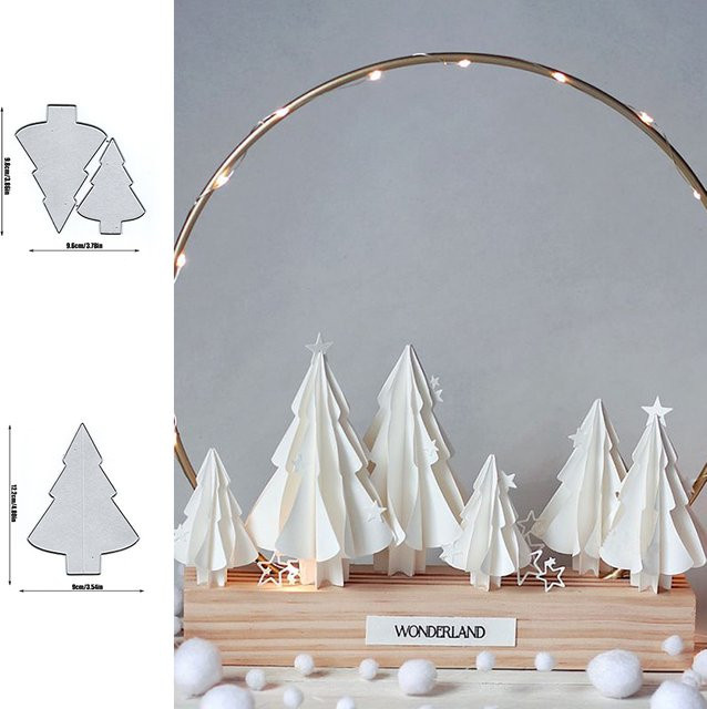 Metall Schneidestanzform in Messerform für Weihnachtsbaum-Dekorationen und DIY Scrapbooking, Silber - Bild 1