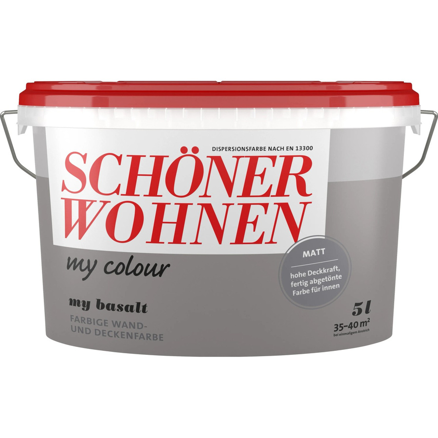Schöner Wohnen My Colour My Basalt matt Dispersion Wandfarbe Grey 5,0 l - Bild 2