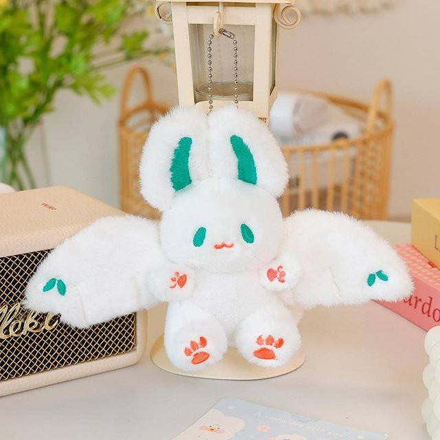 Yiran toy Kawaii Fledermaus Kaninchen Plüschtiere, Plüsch Anhänger, ab 3 Jahren - Bild 1