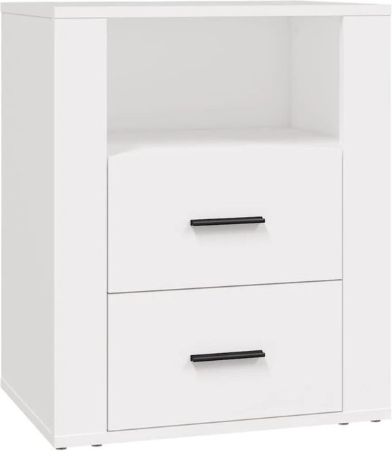 vidaXL Nachttisch Weiß aus Holzwerkstoff, Modell 1, B/T/H: 50 x 36 x 60 cm - Bild 1
