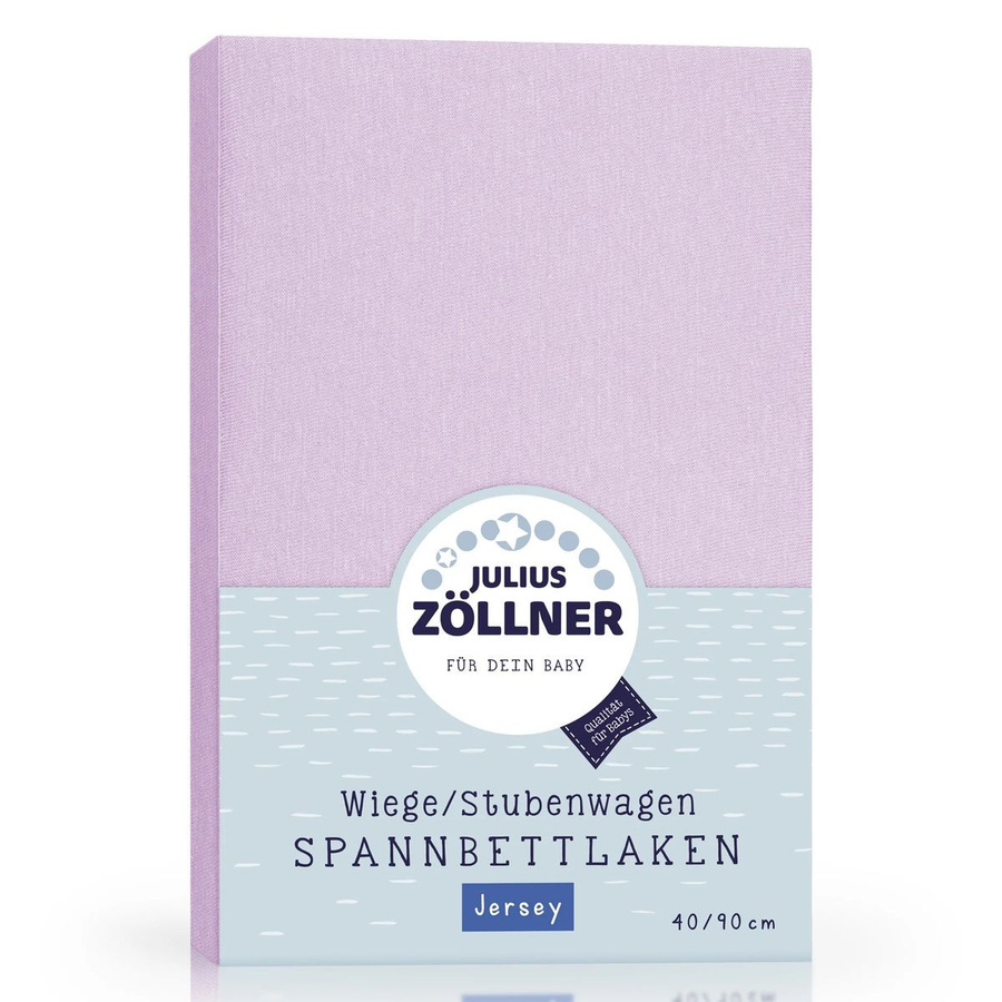 Julius Zöllner Spannbetttuch aus Jersey für Babys, Farbe Flieder, Breite: 40 cm, Länge: 90 cm - Bild 1
