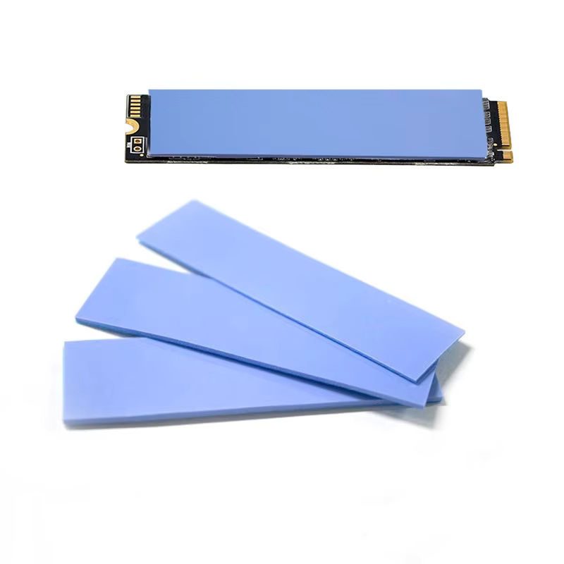 HALNZIYE Silikon-Thermopads für M.2 2280 SSD NVMe-Kühlkörper, CPU, GPU und LED-Kühlung, Blau, 70 x 20 mm - Bild 2