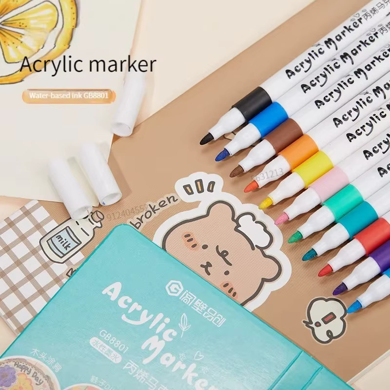 Acryl Marker Set mit 80 Farben für Rock Painting und DIY-Handwerk auf Stein, Keramik, Glas und Holz, Mehrfarbig - Bild 2