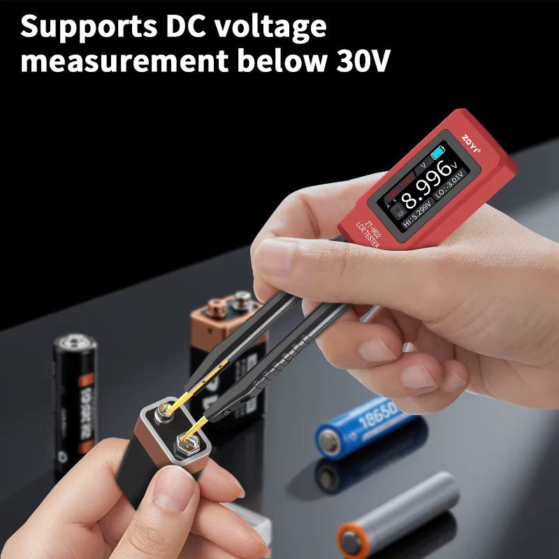 ZOYI ZT-MD2 Digitales Pinzetten-LCR-Messgerät 100kHz 2. Generation für SMD- und Durchsteckmontage-Komponententests in Rot - Bild 4