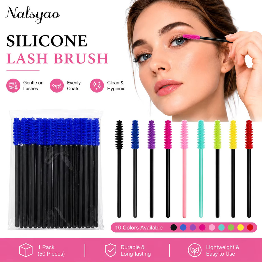 CNKESS Silikon-Gel Wimpernbürsten, 50 Stück, Unisex - Bild 3