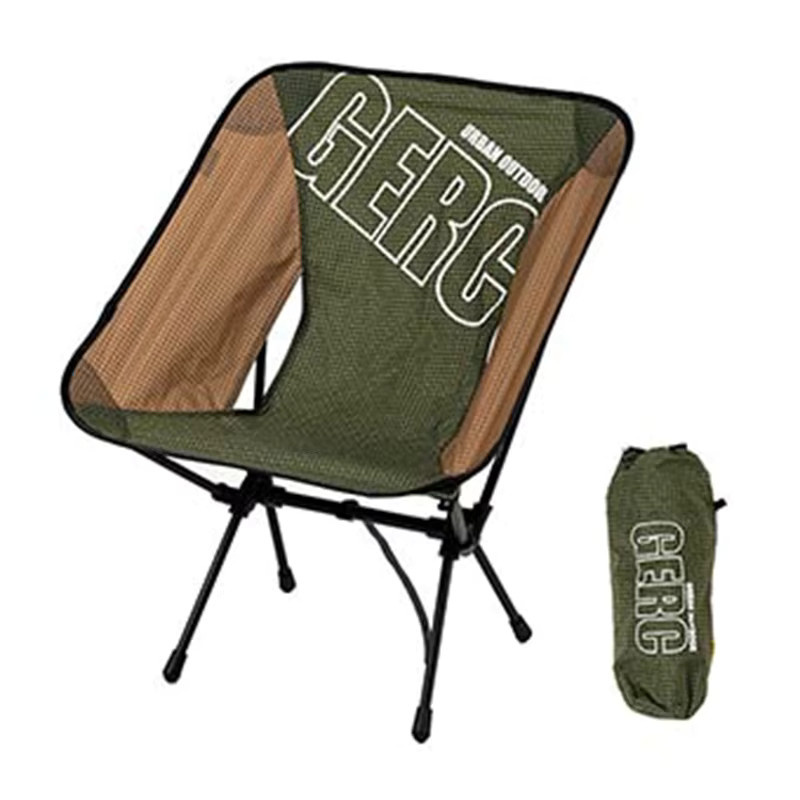 GERC Tragbarer Campingstuhl in Pink, ultraleichter zusammenklappbarer Outdoor-Mondstuhl mit atmungsaktivem Textilene-Netzrücken und Tragetasche - Bild 2