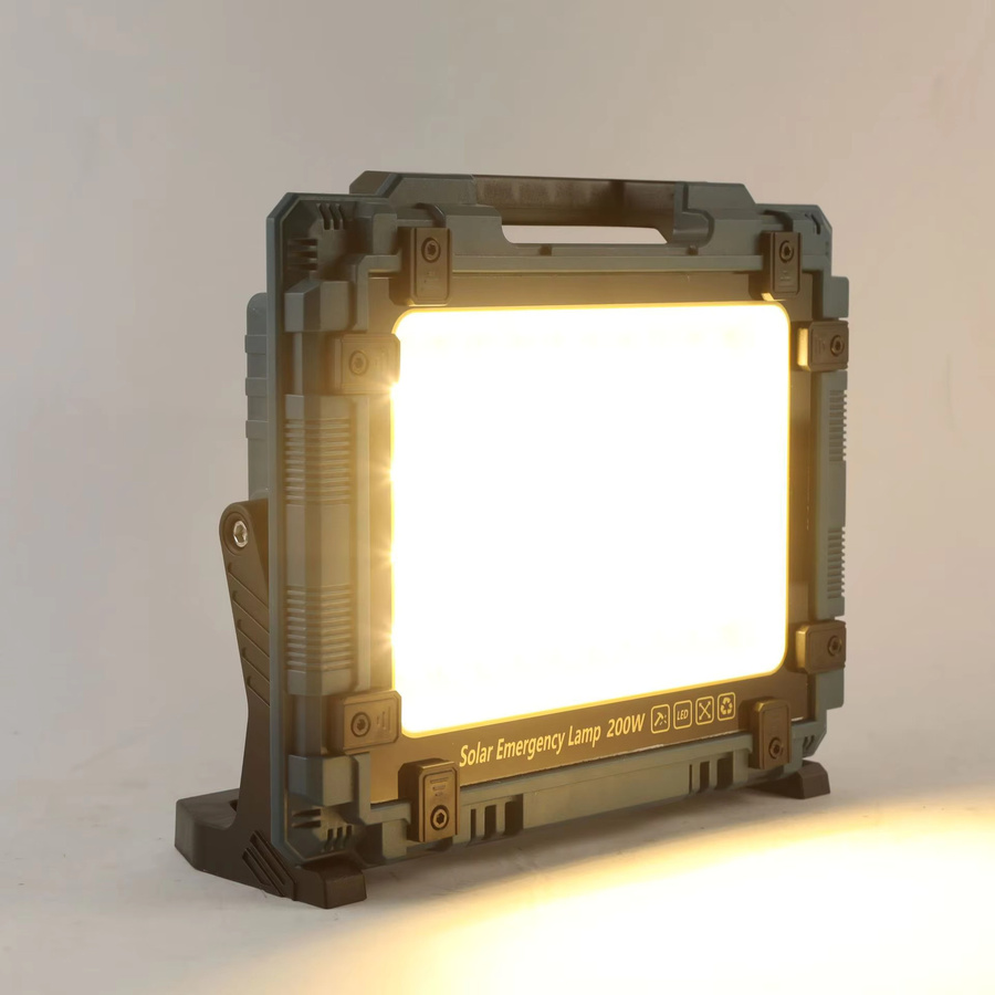 ESMARTER Solar LED Flutlicht in Schwarz für Outdoor, Garten und Camping als tragbare Notfallbeleuchtung - Bild 3