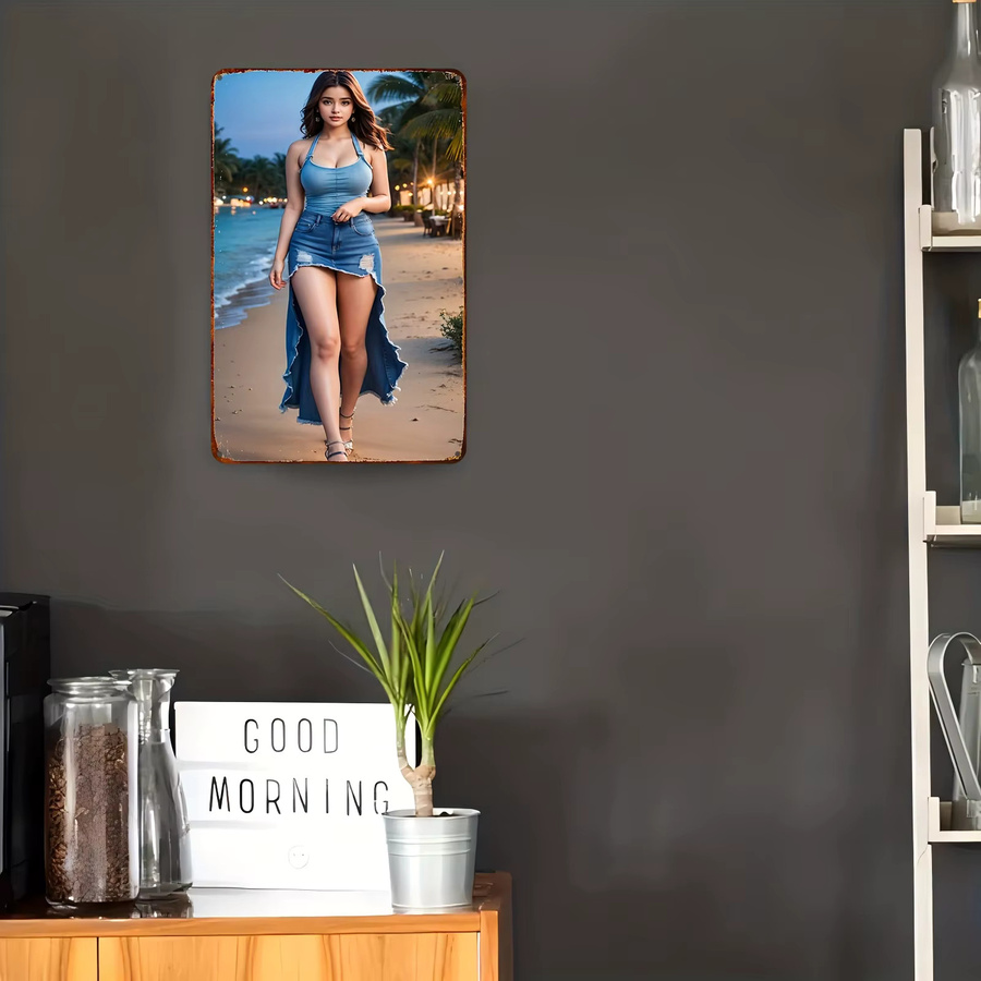 Vintage Metall-Blechschild CIFBUY Retro Wandkunst-Dekoration in Mehrfarbig mit Sommer-Motiv - Bild 5