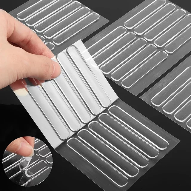 10 Stück transparente Silikon-Tür-Antikollisionspads als flexible Dichtungsstreifen für einen leisen Türbetrieb, Durchmesser: 6,3 cm, Dicke: 0,99 cm - Bild 1