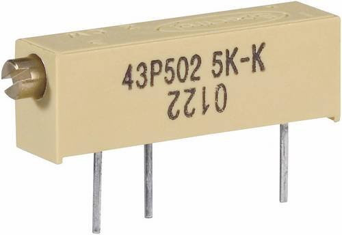 Vishay Spindeltrimmer M43P504KB40 15-Gang linear 0.75W 500kOhm beige - Bild 1
