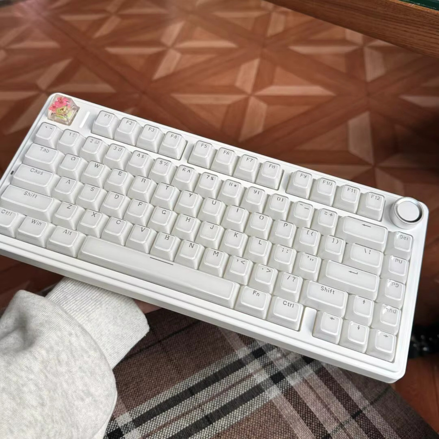 FSWHBY Jello Crystal PC-Tastenkappen Set mit 136 Tasten, Weiß und Transparent, ASA-Profil für MX Switches Gaming-Tastaturen - Bild 2