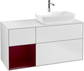 V&B Waschtischunterschrank Finion mit Wandbeleuchtung, Weiß lackiert, Breite: 120 cm, Tiefe: 50,1 cm, Höhe: 50,1 cm - Bild 1