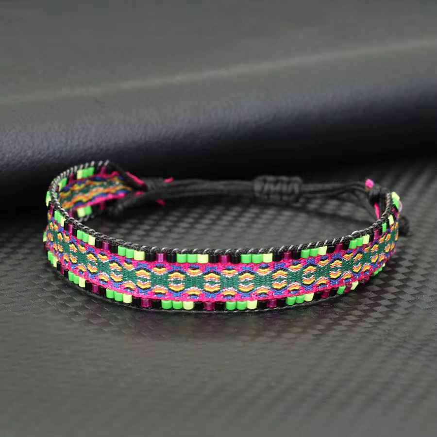 Noter Armband, Stoff, Perle, Bunt, Damen - Bild 2