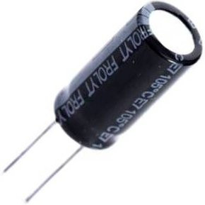 Frolyt E-KR3008 Elektrolyt-Kondensator radial bedrahtet, 22 µF, 40V, Schwarz, Durchmesser: 8,7 mm, Höhe: 12,7 mm - Bild 1