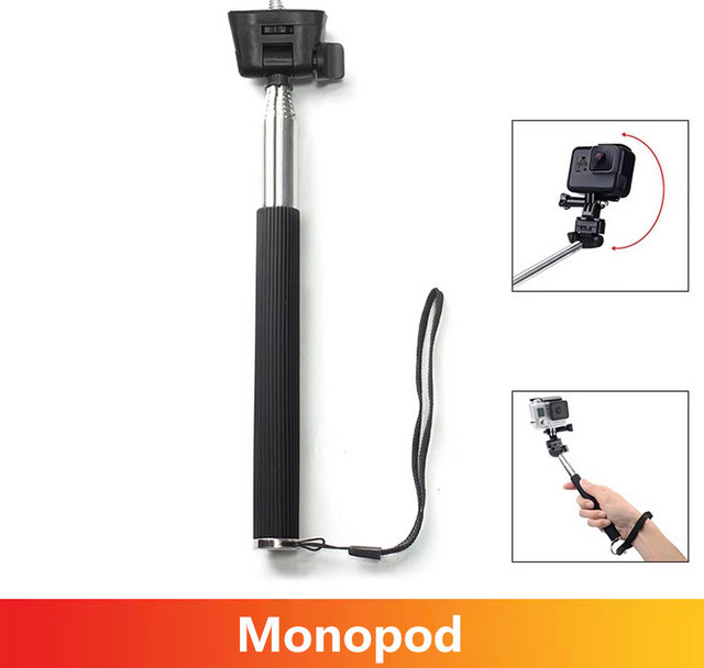 Monpod Selfie Stick EXSKOF verstellbare Verlängerungsstange in Schwarz für GoPro Hero 13 12 11 10 SJCAM AKASO Insta360 DJI Osmo Action-Kameras - Bild 1