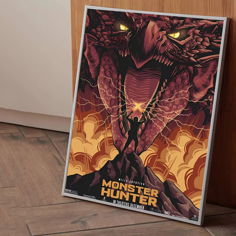 Monster Hunter Wandkunst-Aufkleber Bilibili, wasserfester Poster-Druck in Mehrfarben, rechteckig - Bild 5