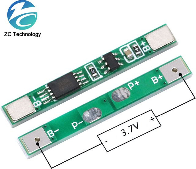 1S 3,7 V 3A Li-Ion BMS PCM Batterieschutzmodul für 18650 Lithium-Ionen Akkus in Grün - Bild 1