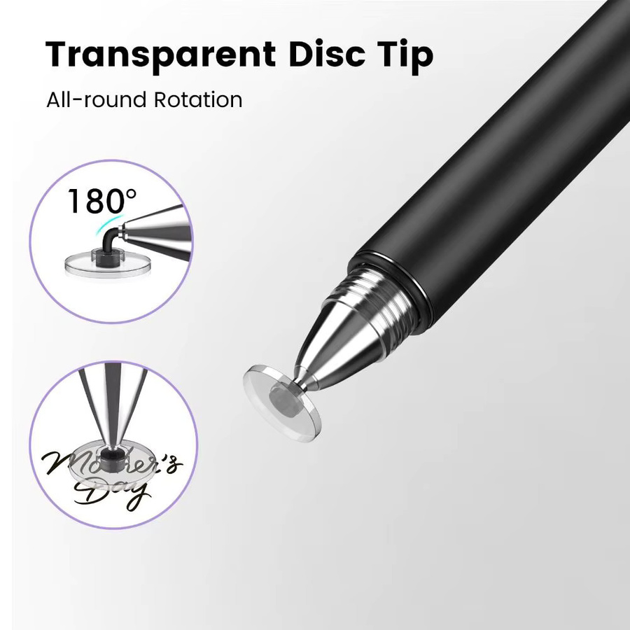 Professioneller 3-in-1 Eingabestift aus Metall als universeller kapazitiver Touchscreen-Stift ohne Bluetooth - Bild 2