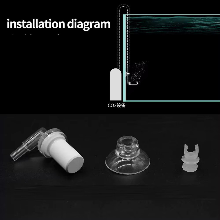 Qanvee CO2 Diffusor Mini Zerstäuber für Aquascape und Aquarium Zubehör - Bild 2