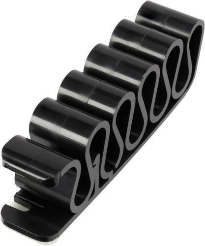 TRU Components Selbstklebender Kabelclip 630913 Schwarz mit maximalem Bündeldurchmesser 8mm - Bild 1