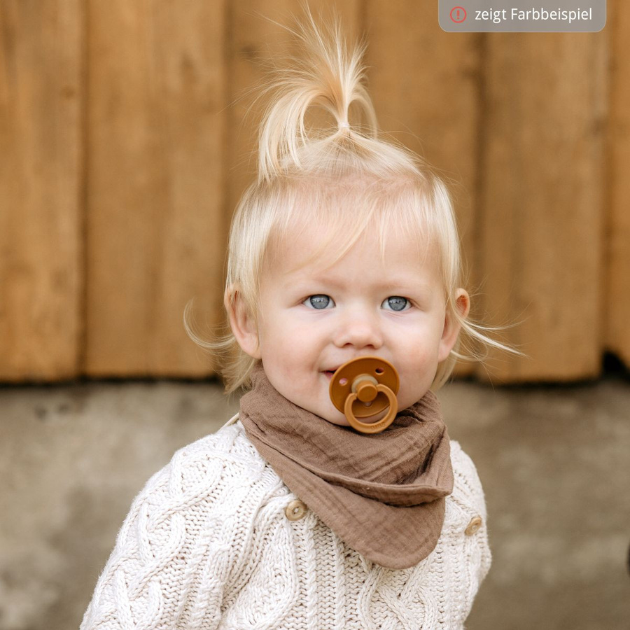 BIBS Schnuller 2er Pack Colour mit symmetrischem Sauger aus Naturkautschuk für 6-18 Monate in Ivory und Blush - Bild 2