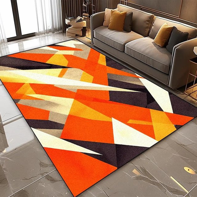 Moderner geometrischer Teppich von Wucifang Jewelry, weich und pflegeleicht, mehrfarbig, B: 160 cm, T: 200 cm - Bild 1