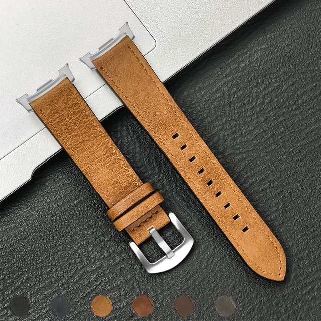 Geekthink Uhrenarmband Leder, braun, Samsung Galaxy Watch 8 Classic/Watch 7 Ultra/Galaxy Watch8 - Bild 1