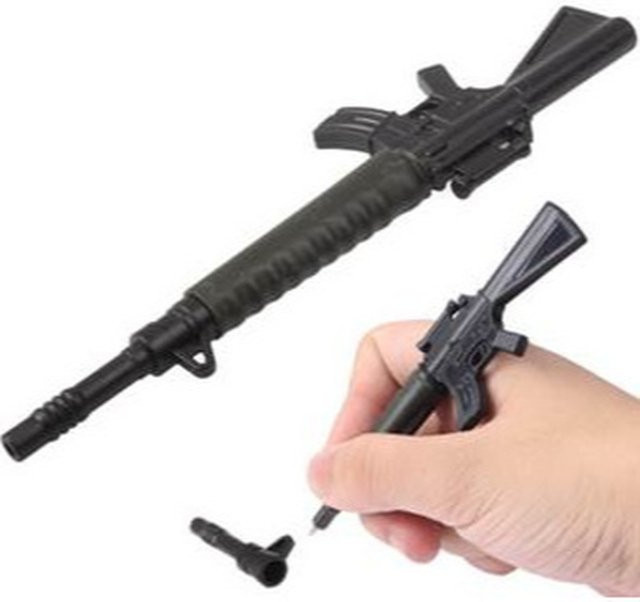 3-teiliges Set Kawaii Gelstifte in Pistolenform für kreativen Schulbedarf, Farbe: Schwarz - Bild 1
