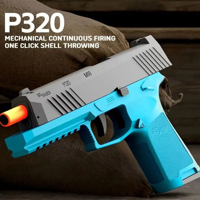 CTMA P320 Pistole, Automatische Spielzeugpistole, mit Blowback, Blau - Bild 1