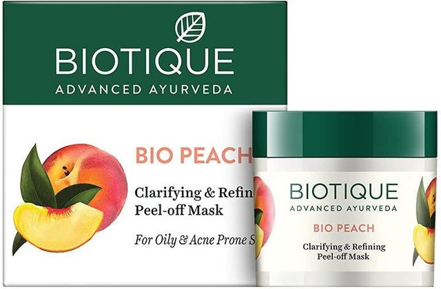 Biotique Bio Pfirsich Peel-Off-Maske, 50 ml, für fettige Aknehaut - Bild 1