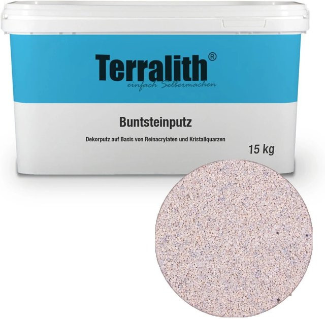 Terralith Buntsteinputz Mosaikputz Weiss Braun 14 kg Körnung 1 mm - Bild 1