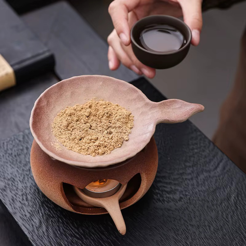 MINIDEAL Keramik-Teewärmer und Aromatherapie-Ofen in Braun für Teeblätter und Kräuter - Bild 4