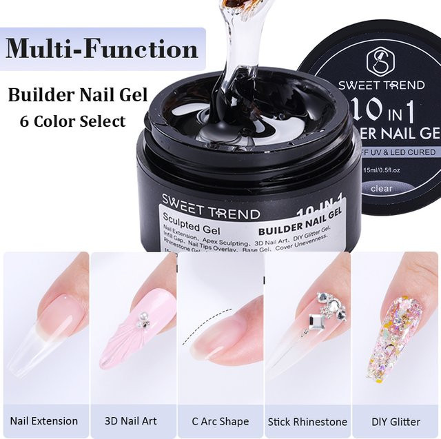 SWEET TREND Builder Nagel Gel, 15 ml, Glänzend - Bild 1