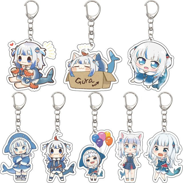 Bandai Schlüsselanhänger Gawr Gura Hololive English VTuber, 55 mm, Unisex - Bild 1