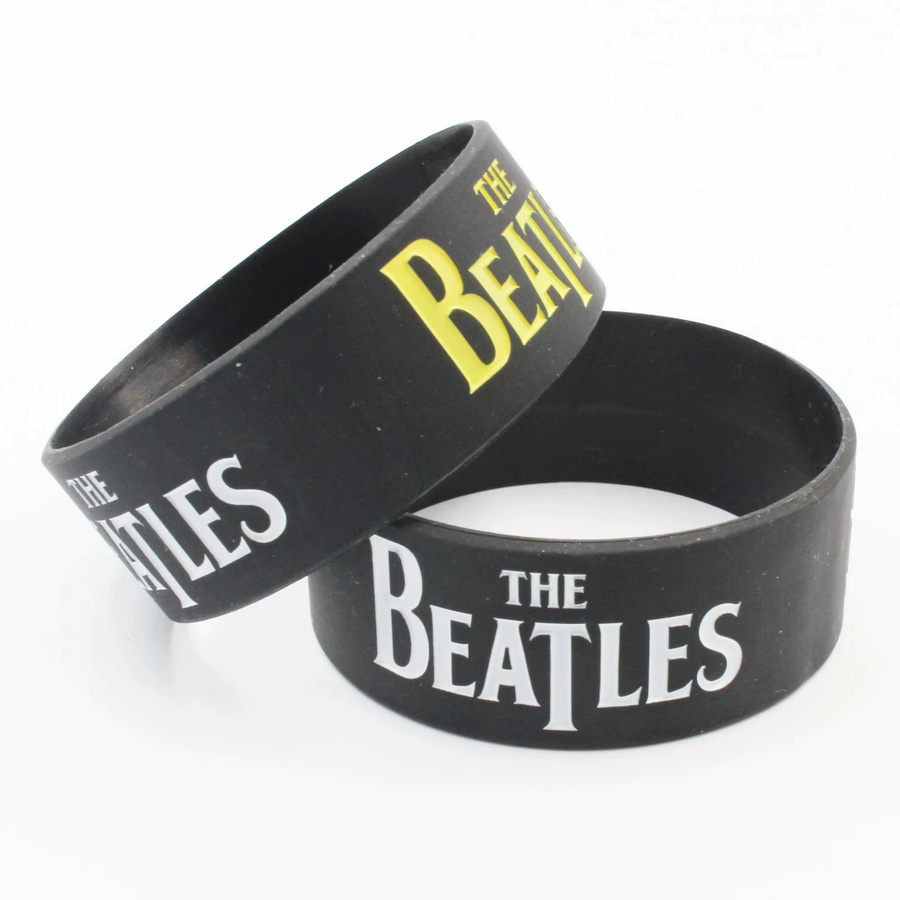 THE BEATLES Armband, Silikon, Schwarz, Unisex, 2,5 cm breit - Bild 1