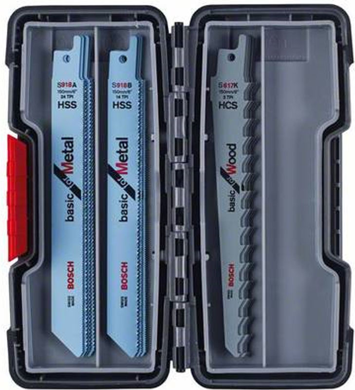 Bosch Säbelsägeblatt-Set Wood and Metal Basic, 15-teilig, Blau - Bild 3