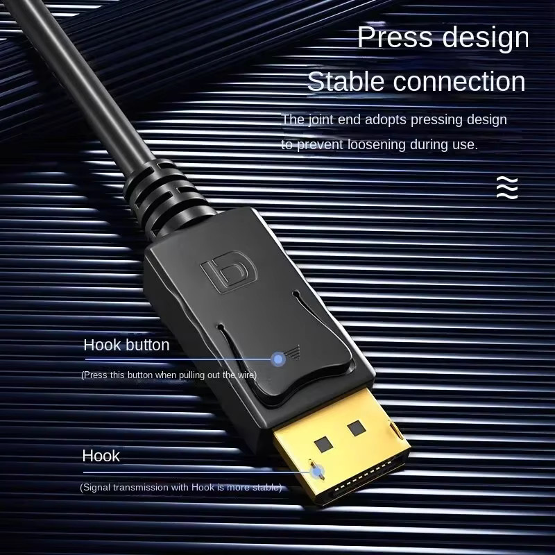 Henruisi DisplayPort zu HDMI Kabel in Schwarz für Computer, Laptop, TV und Monitor - Bild 2