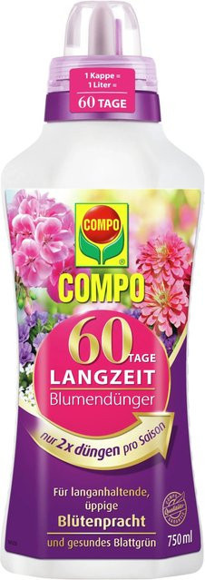 Compo Langzeit Blumendünger für Blühpflanzen auf Balkon und Terrasse, 750 ml - Bild 1