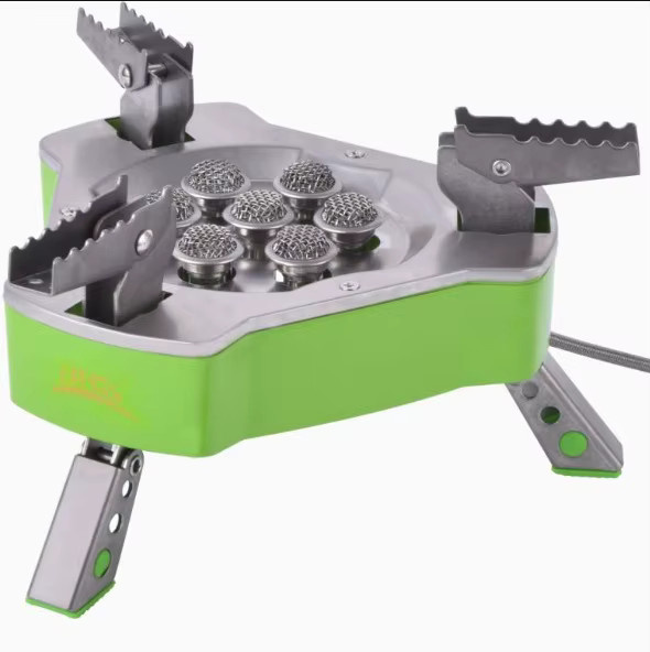 BRS Seven Star Hochleistungs-Campingkocher BRS-71A in Grün, tragbarer Outdoor-Gaskocher für Propan und Butan - Bild 3
