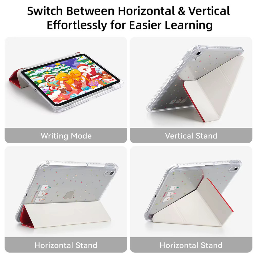 Weihnachts Schutzhülle für Apple iPad 10. Generation, iPad Air 4/5, iPad Pro 11 und 12.9, iPad Mini 6 sowie iPad Air 11 und 13 M2/M3 in Rot - Bild 3