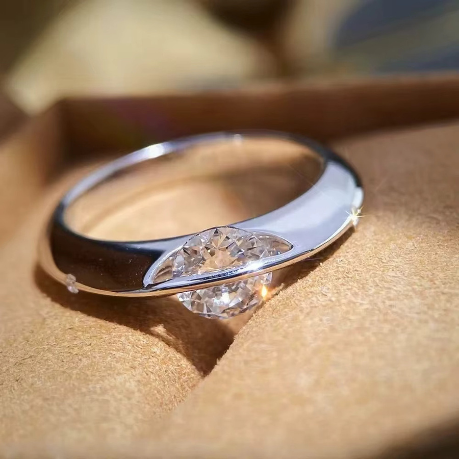 KUTPF Ehering, 925 Silber, Diamant, Damen - Bild 3