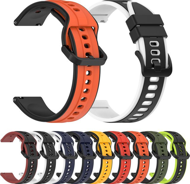 Samsung Uhrenarmband Silikon, Bicolor, Unisex, 20/22 mm - Bild 1