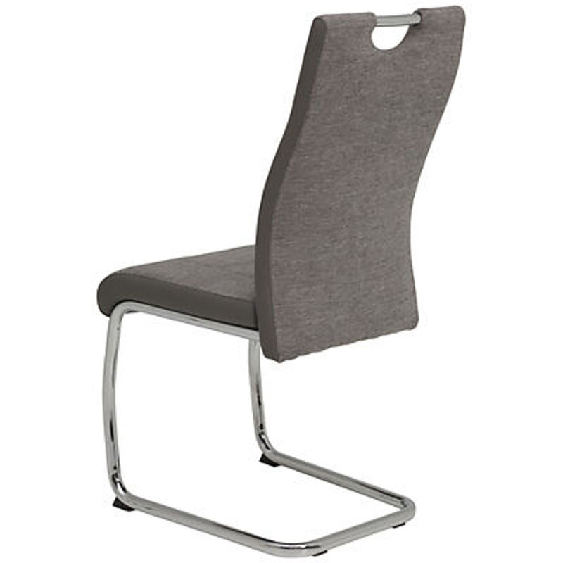 Hela Schwingstuhl Alina 2er Set Grau Kunstleder und Stoff mit Steppmuster B/H/T: 43 x 98 x 59 cm - Bild 3