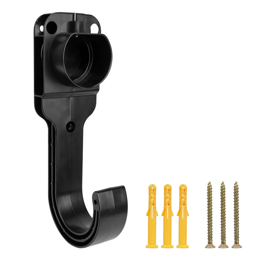 Universal Wandhalterung für EV-Ladegeräte und Typ 2 Stecker in Schwarz - Bild 2