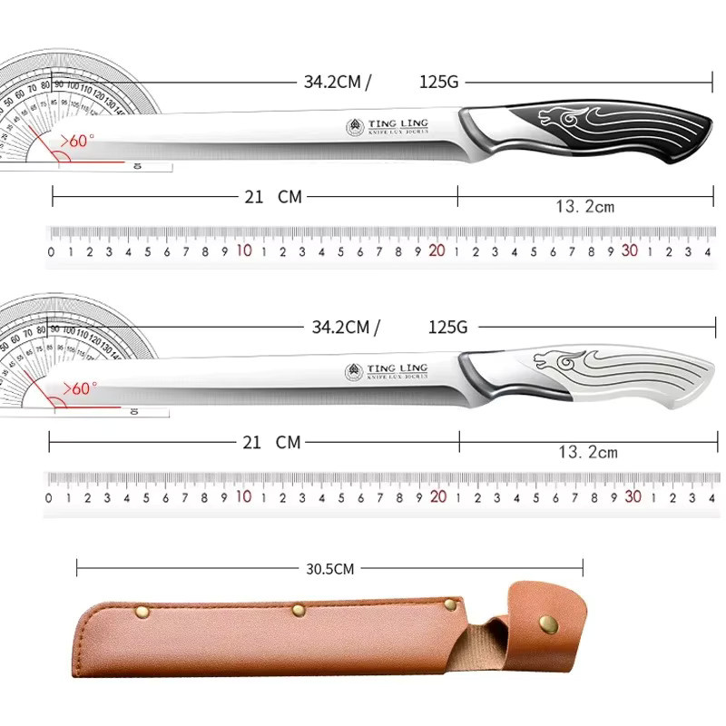 PLYS Obstmesser aus Edelstahl mit extra langer Klinge und Full-Tang-Design in Silber - Bild 6