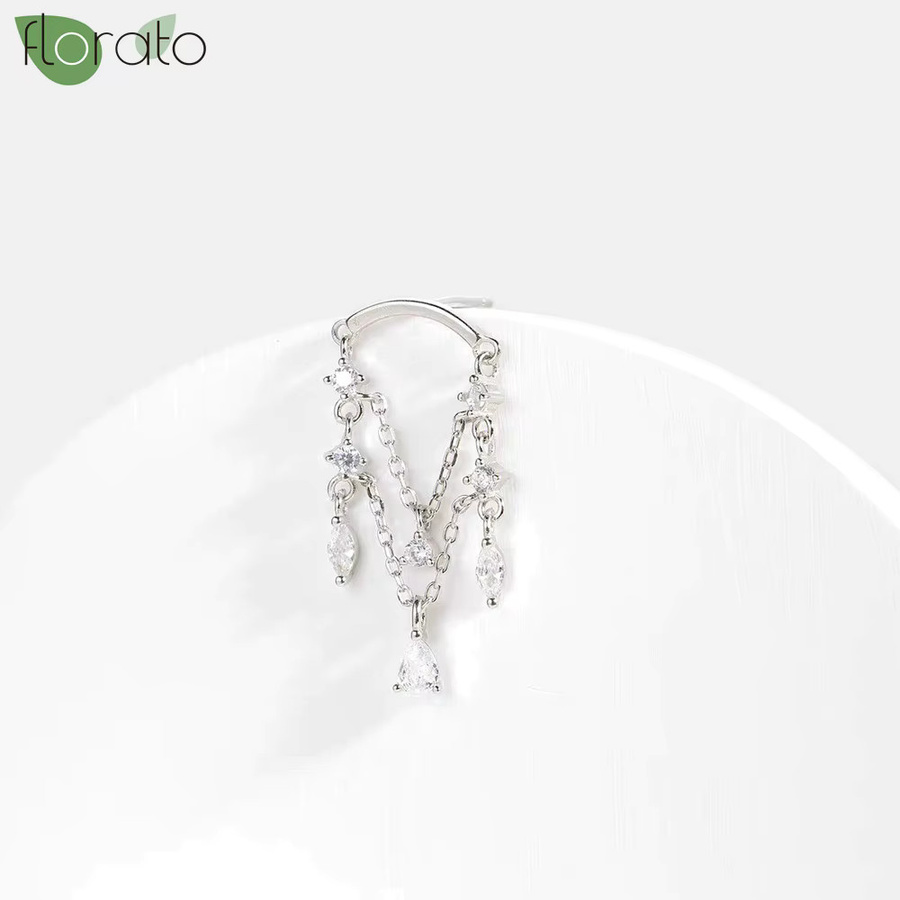 YUXINTOME Ohrstecker 925 Sterling Silber, Kristall, Damen - Bild 2