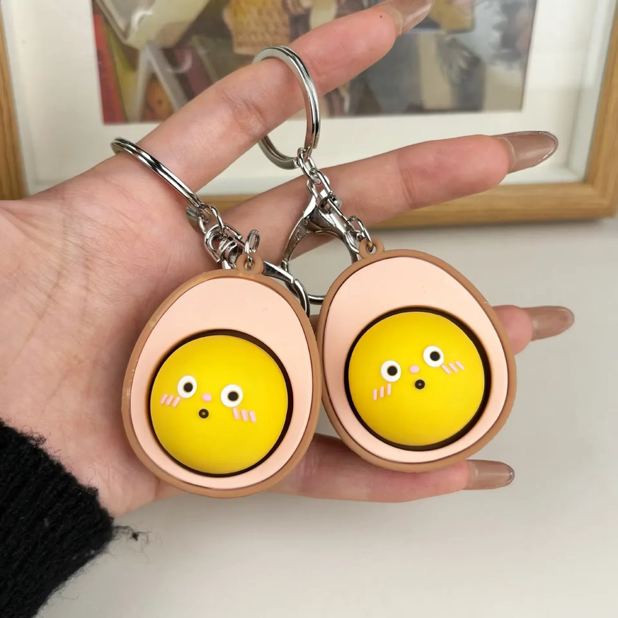 Amagi Schlüsselanhänger, Cartoon-Ei, Bunt, Unisex - Bild 3