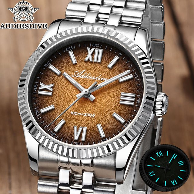 ADDIESDIVE Armbanduhr, Quarz, Edelstahl, Saphirglas, 35 mm, Herren - Bild 1