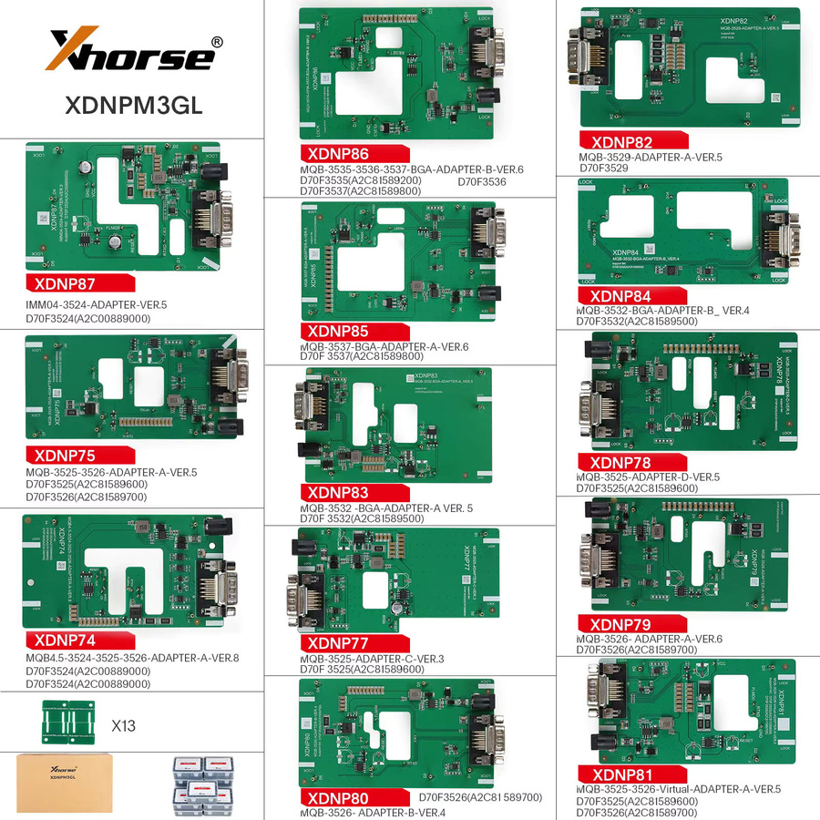 Xhorse Multi Prog ECU TCU Programmiergerät mit SOP44 TSOP48 EEPROM und MQB48 lötfreien Adaptern - Bild 5